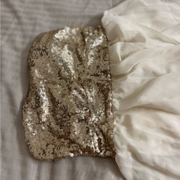 Golden Embellished Tube Gown Dress - Picture 7 of 13